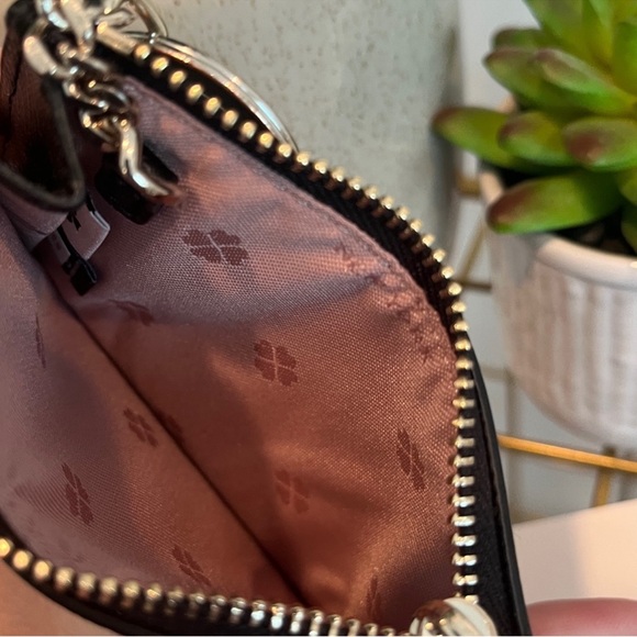 Kate Spade Black Card Wallet with Silver Key Ring NWOT - Picture 3 of 5